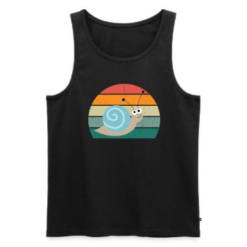 Schnecke Insekten Schneckenhaus Nacktschnecke - Männer Premium Bio Tank Top - Schwarz - Vorne - AI Model Male 178 light (178cm)