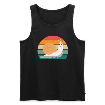Schnecke Insekten Schneckenhaus Nacktschnecke - Männer Premium Bio Tank Top - Schwarz - Vorne - AI Model Male 178 light (178cm)