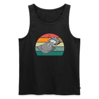 Snorer Snorer Tractor Motor Snoring - Men's Premium Organic Tank Top - black - Front - AI Model Male 178 light (178cm)