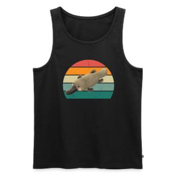 Schnabeltier Schnabel Biber Ente Eier Säugetier - Männer Premium Bio Tank Top - Schwarz - Vorne - AI Model Male 178 light (178cm)