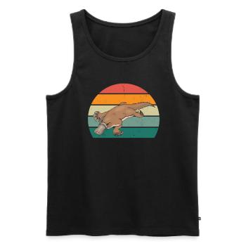 Schnabeltier Schnabel Biber Ente Eier Säugetier - Männer Premium Bio Tank Top - Schwarz - Vorne - AI Model Male 178 light (178cm)