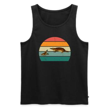 Schnabeltier Schnabel Biber Ente Eier Säugetier - Männer Premium Bio Tank Top - Schwarz - Vorne - AI Model Male 178 light (178cm)