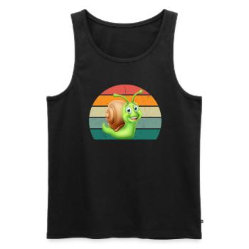 Schnecke Insekten Schneckenhaus Nacktschnecke - Männer Premium Bio Tank Top - Schwarz - Vorne - AI Model Male 178 light (178cm)