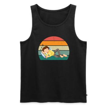 Snorer Snorer Tractor Motor Snoring - Men's Premium Organic Tank Top - black - Front - AI Model Male 178 light (178cm)