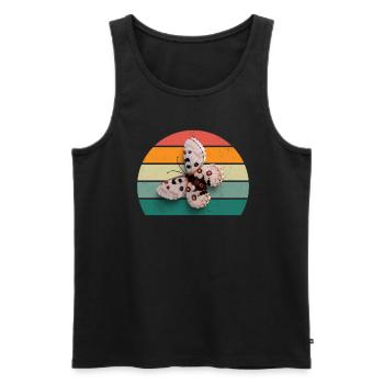 Butterfly Caterpillar Caterpillars Cocoon Fly Flowering - Men's Premium Organic Tank Top - black - Front - AI Model Male 178 light (178cm)