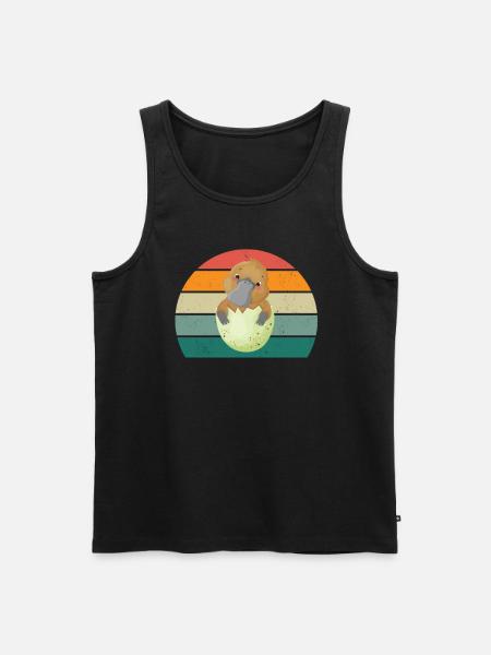 Platypus Beak Beaver And Egg Pattedyr - Premium økologisk Tanktop for menn - svart