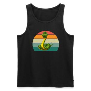 Snake Boa Reptiles Strangling Snake Venomous Snake - Men's Premium Organic Tank Top - black - Front - AI Model Male 178 light (178cm)