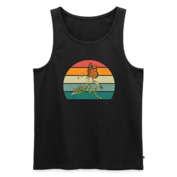 Butterfly Caterpillar Caterpillars Cocoon Fly Flowering - Men's Premium Organic Tank Top - black - Front - AI Model Male 178 light (178cm)