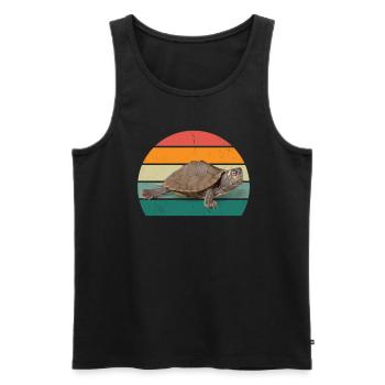 Turtles Turtle Shell Lizard Reptiles - Men's Premium Organic Tank Top - black - Front - AI Model Male 178 light (178cm)