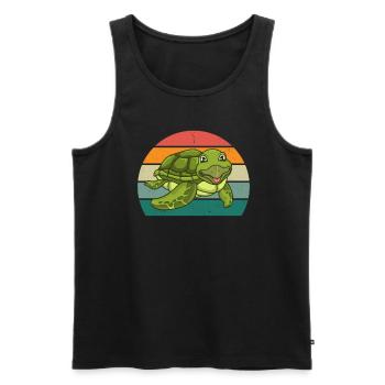 Turtles Turtle Shell Lizard Reptiles - Men's Premium Organic Tank Top - black - Front - AI Model Male 178 light (178cm)