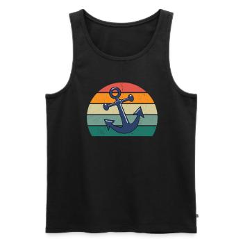 Ship Boat Boats Yacht Yachts Captain Ships - Men's Premium Organic Tank Top - black - Front - AI Model Male 178 light (178cm)