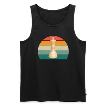 Chess player Chess player King Queen Chess - Men's Premium Organic Tank Top - black - Front - Michal (187cm)
