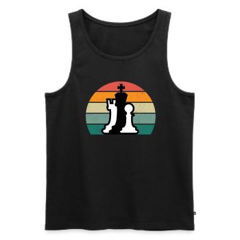 Chess player Chess player King Queen Chess - Men's Premium Organic Tank Top - black - Front - Michal (187cm)