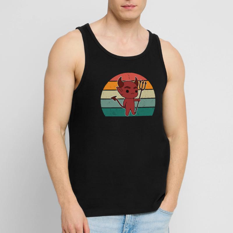 devil devilish satan evil hell fear horror Men's Premium Organic Tank Top