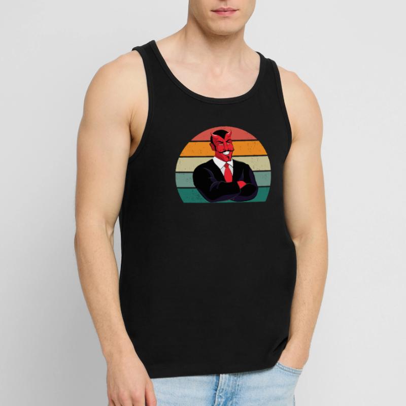 devil devilish satan evil hell fear horror Men's Premium Organic Tank Top