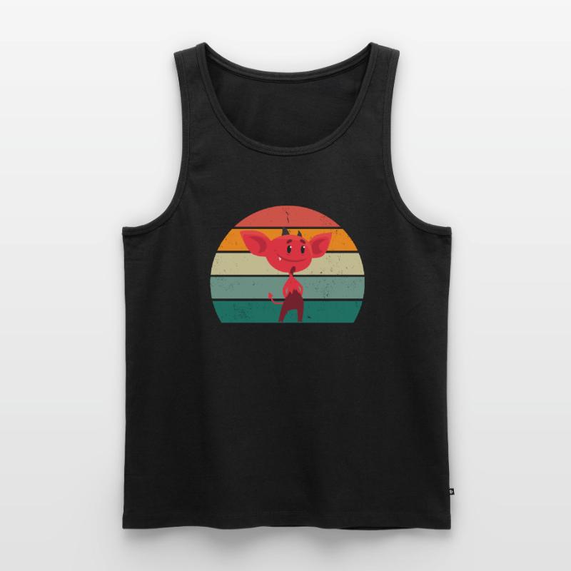 devil devilish satan evil hell fear horror Men's Premium Organic Tank Top