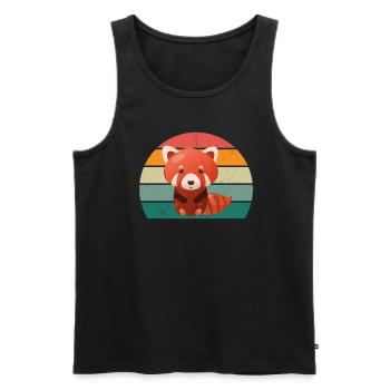 Rote Pandas Rot Panda Bambus Asien Roter Pandabär - Männer Premium Bio Tank Top - Schwarz - Vorne - Michal (187cm)