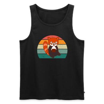 Rote Pandas Rot Panda Bambus Asien Roter Pandabär - Männer Premium Bio Tank Top - Schwarz - Vorne - Michal (187cm)