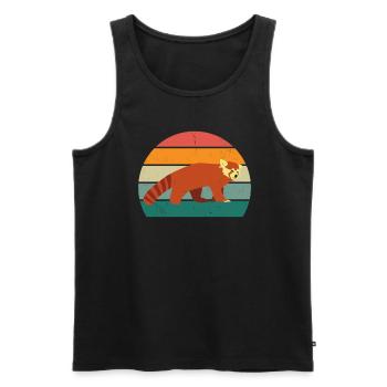 Red Pandas Red Panda Bamboo Asia Red Panda Bear - Men's Premium Organic Tank Top - black - Front - Michal (187cm)