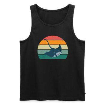 Stingrays Devil rays Flies Gliding Rays - Men's Premium Organic Tank Top - black - Front - AI Model Male 178 light (178cm)