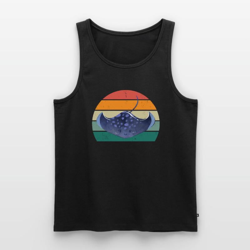 Stingrays Devil rays Flies Gliding Rays Men's Premium Organic Tank Top