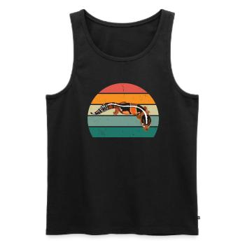 Lizard Lizards Cold-blooded scales Reptiles - Men's Premium Organic Tank Top - black - Front - AI Model Male 178 light (178cm)