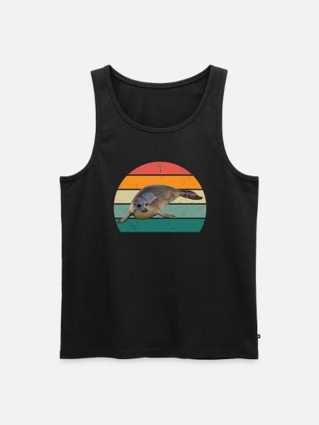sæler sæler svømmende eared seal seal - Herre Premium økologisk tanktop - sort