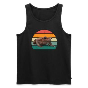 Lizard Lizards Cold-blooded scales Reptiles - Men's Premium Organic Tank Top - black - Front - AI Model Male 178 light (178cm)