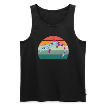 Lizard Lizards Cold-blooded scales Reptiles - Men's Premium Organic Tank Top - black - Front - AI Model Male 178 light (178cm)