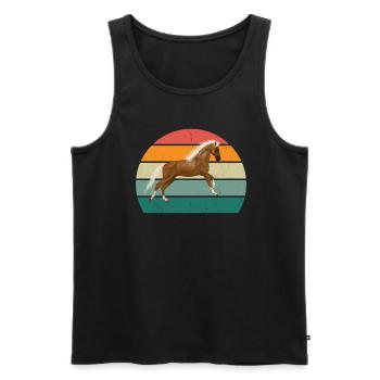 Rider Rider Horse Riding Pony Stable - Men's Premium Organic Tank Top - black - Front - Michal (187cm)
