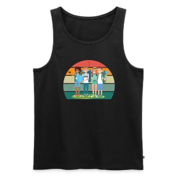 Reisen Reisender Reisender Ferien Urlauber Urlaub - Männer Premium Bio Tank Top - Schwarz - Vorne - AI Model Male 178 light (178cm)