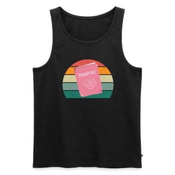 Reisen Reisender Reisender Ferien Urlauber Urlaub - Männer Premium Bio Tank Top - Schwarz - Vorne - AI Model Male 178 light (178cm)