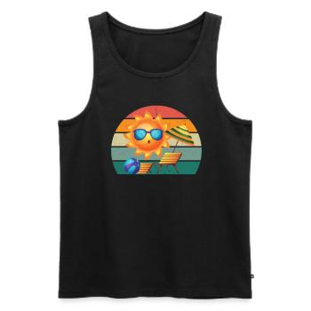 Reisen Reisender Reisender Ferien Urlauber Urlaub - Männer Premium Bio Tank Top - Schwarz - Vorne - AI Model Male 178 light (178cm)
