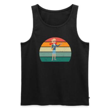 Reisen Reisender Reisender Ferien Urlauber Urlaub - Männer Premium Bio Tank Top - Schwarz - Vorne - AI Model Male 178 light (178cm)