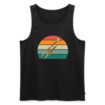 Posaunist Posaune Trompetenspieler Trompete - Männer Premium Bio Tank Top - Schwarz - Vorne - Michal (187cm)