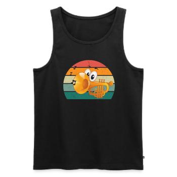Posaunist Posaune Trompetenspieler Trompete - Männer Premium Bio Tank Top - Schwarz - Vorne - Michal (187cm)