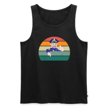 policeman policewoman order law enforcement officers police - Men's Premium Organic Tank Top - black - Front - Michal (187cm)
