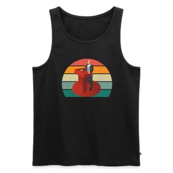 Politicians Politician Society Makes Politics - Men's Premium Organic Tank Top - black - Front - AI Model Male 178 light (178cm)