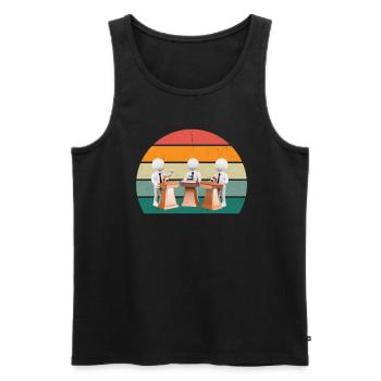 Politicians Politician Society Makes Politics - Men's Premium Organic Tank Top - black - Front - AI Model Male 178 light (178cm)