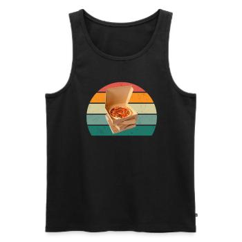 Pizzas Pizzen Salami Schinken Italien Tomate Pizza - Männer Premium Bio Tank Top - Schwarz - Vorne - AI Model Male 178 light (178cm)