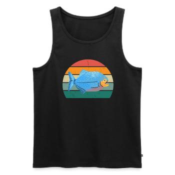 Piranha dangerous fish fish predatory fish river - Men's Premium Organic Tank Top - black - Front - Michal (187cm)