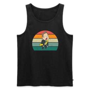 Politicians Politician Society Makes Politics - Men's Premium Organic Tank Top - black - Front - AI Model Male 178 light (178cm)