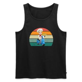 Pizzas Pizzen Salami Schinken Italien Tomate Pizza - Männer Premium Bio Tank Top - Schwarz - Vorne - AI Model Male 178 light (178cm)