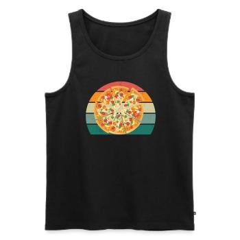 Pizzas Pizzen Salami Schinken Italien Tomate Pizza - Männer Premium Bio Tank Top - Schwarz - Vorne - AI Model Male 178 light (178cm)