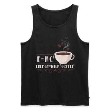Scientifique du café Humour Drôle de physicien - Débardeur bio Premium Homme - noir - Devant - Michal (187cm)