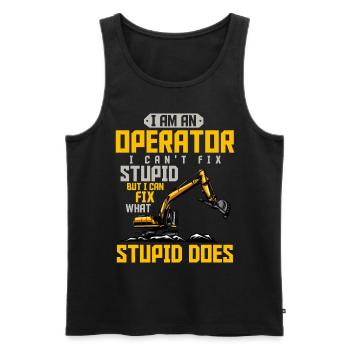 Baggerfahrer Angestellter Geburtstag - Männer Premium Bio Tank Top - Schwarz - Vorne - Michal (187cm)