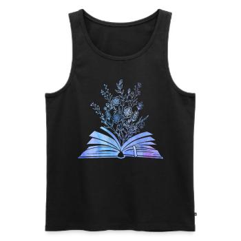 Wildflower Bücher Lesen Frauen Gartenarbeit - Männer Premium Bio Tank Top - Schwarz - Vorne - Michal (187cm)