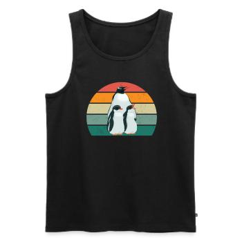 Pinguin Südpol Antarktis Kaiserpinguin Eselpinguin - Männer Premium Bio Tank Top - Schwarz - Vorne - AI Model Male 178 light (178cm)