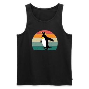 Pinguin Südpol Antarktis Kaiserpinguin Eselpinguin - Männer Premium Bio Tank Top - Schwarz - Vorne - AI Model Male 178 light (178cm)