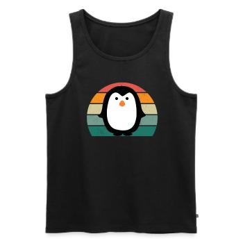 Pinguin Südpol Antarktis Kaiserpinguin Eselpinguin - Männer Premium Bio Tank Top - Schwarz - Vorne - Michal (187cm)